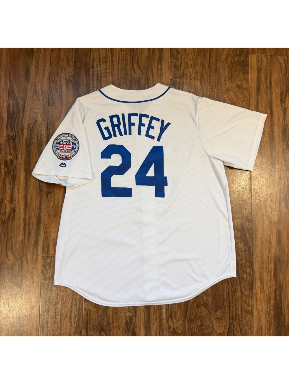 Ken Griffey Jr Seattle Mariners Jersey XL White HOF 2016 Majestic Cooperstown
